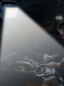 1/2pcs Multi-Function Solar Camping Light, 96 LED Portable Lamp With Side Spotlight, 4 Lighting Modes, 2 X 1200mAh Rechargeable Li-Ion Batteries For All-Night Illumination, Digital Display, USB Or Solar Charging, Suitable For Outdoor, Camping, Emergency, Exploration, Hiking - Dark Green - View 3