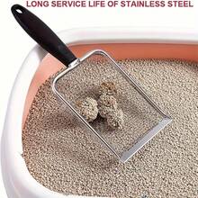 1pc Sturdy Fine Mesh Cat Litter Scoop, Garbage Cleaning, Quality Filtration For Fine Sand Litter, Convenient Pet Waste Cleaning, Mesh Structure, Durable Material, Efficient Screening, Suitable For Cat And Dog Households - Multicolor - View 10