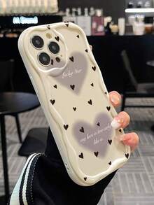 1个心形UV印花奶牛图案手机壳，柔软TPU保护套，创意图案手机壳，兼容 17/16/15/14/13/12/11，情人节、生日、圣诞节、万圣节礼物，送给男友、家人、朋友 - 彩色 - 查看 4