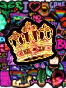 50pcs Neon Stickers, Colorful Neon Vinyl Art Stickers, Suitable For Water Bottles, Laptops, Scrapbooks, Luggage, Cartoon Stickers For Adults & Teens (Random Styles) Scrapbook Supplies Funny Stickers Scrapbooking Supplies Kindle - A - View 7