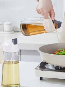Bình đựng dầu ăn bằng thủy tinh, bình đựng dầu chống rò rỉ, bình đựng dầu ăn nhà bếp, bộ bình đựng nước tương, giấm và gia vị gia đình, hộp đựng chuyên dụng. - trắng - Xem 11