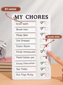 1pc Removable Reusable Portable To-Do List Board, DIY Message Family Travel Plan Reminder, Daily Work Plan Task Checklist, Fitness Exercise, Timely Task Notebook - Rectangle - View 6