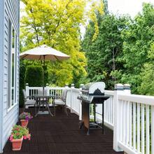 9 piezas de baldosas para terraza de 11,8 x 11,8 pulgadas, Baldosas de plástico para todo tipo de clima, para el patio trasero, terraza, pórtico, alberca, balcón - A - Ver 4