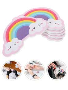 20/10/2pcs New Mini Heart Cloud Shaped Nail File, Small Sandpaper Brush Single-Sided Printed Nail Shaper, Convenient For Manicure On-The-Go - Multicolor - View 3