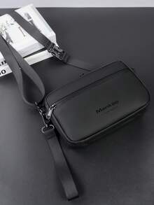 Adjustable Crossbody Bag For Men, Hands-Free Daily Commute, Convenient Travel Companion, Dual-Use Shoulder & Hand Carry, Large Capacity Chest Bag, PU Leather, Multi-Functional, Lightweight & Durable, Best Gift For Boyfriend - Multicolor - View 5