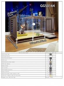 易于安装的幼犬笼，带托盘，小型犬笼带猫砂盆，室内家用 - 彩色 - 查看 14