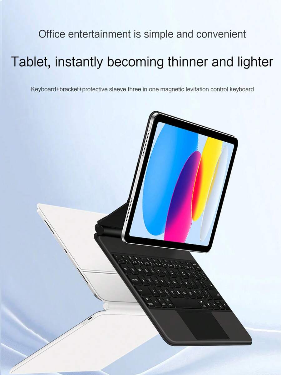 Ultra-Thin Wireless Keyboard Case With Kickstand, Compatible With IPad 2025 (A16) 11-Inch / IPad 10th Gen 10.9-Inch Tablets, Supports Spanish & Arabic Keyboard Layout