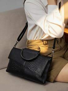 Fashionable Retro Party Clutch Bag, New Snakeskin Pattern Evening Purse, Elegant , Wedding - màu đen - Xem 8