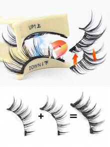 MAANGE 1 Bộ lông mi giả từ tính không cần keo, bao gồm kẹp từ tính, lông mi tự nhiên có thể tái sử dụng, lực hút từ mạnh, thiết kế từ tính tròn, nhỏ gọn và dễ sử dụng, chất liệu lông chồn giả, phù hợp để sử dụng hàng ngày, chống thấm nước, thiết kế kéo dài khóe mắt, giúp mắt to hơn, thon gọn và dài, dụng cụ trang điểm lý tưởng cho du lịch, bãi biển, cắm trại, mùa tựu trường. - Lông mi  mắt mèo - Xem 9