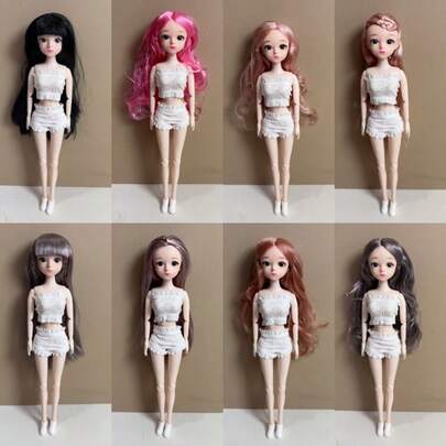 1pc 11.81 Inch Anime Style Fashion BJD Doll, Flexible Joints BJD Doll, Birthday Christmas New Year Gift - Cute Cake Shaped Collectible, Suitable For Various Festivals And Room Decoration (Doll Only, No Clothes Included)