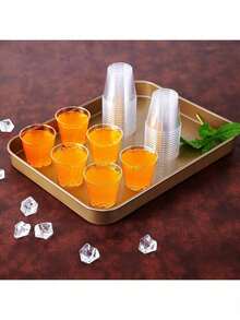 25/50/100-Piece Set Of Transparent 1 Oz Champagne Glasses, Wine Glasses, Cocktail Glasses, Wedding Toast Cups, Reusable Wine Glasses, Perfect For Large Events Like New Year's, Christmas, Parties, Weddings, Birthdays, Valentine's Day, And Back-To-School Season. - Multiple Colors/random Styles - View 3