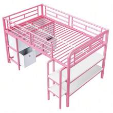 Kids Bed Frames, Headboards & Footboards - Pink + Metal + 90cm*200cm - View 10