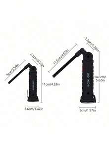 1pc Multi-Function Rotatable Work Light With Hook - Large LED Dome Light, White/Red/Flashing Modes, Emergency Repair Tool Light - Work Light - View 3