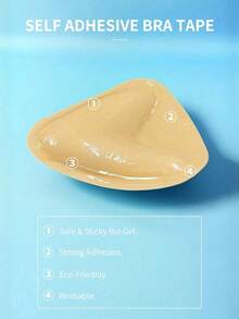 2pcs Seamless Self-Adhesive Thickened Bra Pads, Enhance Bust Curve, Plus Size Thick Version, Strengthen Cleavage Effect,Upgraded Version - 1 cặp áo ngực nâng đẩy (cỡ A) + 10 miếng dán ngực - Xem 8