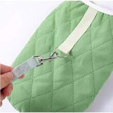 1pc Pet Clothes, Hooded Dog Sweatshirt, Autumn/Winter Fleece Cat Vest Sweatshirt, Leash Attached Warm Vest, Suitable For Small Dogs & Cats - Green - View 5