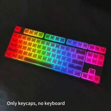136 Keys Jelly Purple Engraved Keycaps, OEM Profile - Purple - View 4