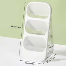 Large Capacity Multi-Layer Makeup Organizer - Space-Saving Countertop Style, Suitable For Vanity, Bathroom, Desk - Durable Plastic Makeup Storage Unit, Easy Assembly, Compact Design For Skincare & Beauty Tools - Multicolor - View 3