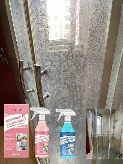 jakehoe 100ml Bathroom Cleaner, Toilet Cleaner, Suitable For Kitchen, Bathroom, Toilet, Kitchen Countertops, Stoves, Pots And Pans, Household Essential, Bathroom Essential, Apartment Essential, Bathroom Accessories, Best Gift For Friends And Family, Random Old Or New Version, Bathroom And Toilet Cleaner, Shower Glass Limescale Remover