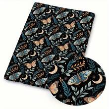 1pc Night Moth Print Quilting Fabric - 59 X 19.68 Inches (150 X 50 Cm) Pre-Cut Polyester Fabric With Mystical Moth Patterns - Suitable For DIY Sewing, Scrapbooking, Tablecloths And Crafts - Animal - View 6