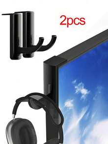 4pcs/2pcs/1pc Headphone Holder Hook Rack, Suitable For Computer Headset, Monitor Edge, Desk, Wall, Gaming, Compact & Sturdy Headphone Stand, Provides Solid Support And Space Saving - Multicolor - View 7
