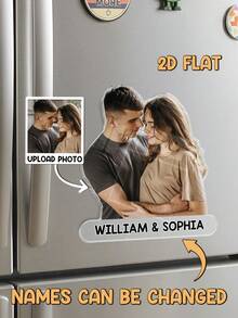 1PC Custom Personal Photo Acrylic Photo Fridge Magnet - Photo Portrait Fridge Magnet - As Shown4 - View 3