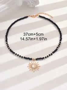 2 chiếc vòng cổ mặt dây chuyền hình mặt trời và mặt trăng đính ngọc trai thiết kế độc đáo dành cho nữ - Nhiều màu - Xem 6