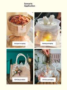 1 Stück flauschiges Fischschwanz Blumen Dekoband, DIY Material wellige Rüschenband geeignet für Valentinstag, Feiertagsparty, Blumenstrauß, Verpackungsdekoration, industrielle Verwendung, Hochzeit, Einzelhandelspräsentation, Heimtextilien, Tortendekoration - Verschiedenfarbig - Übersicht 4
