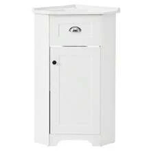 Space-Saving Bathroom Furniture, Freestanding Model With Single Basin, Waterproof MDF Structure, Ceramic Basin, Metal Handle, Melamine Non-Lacquered Surface, Bathroom Storage Unit, White. - White - View 12