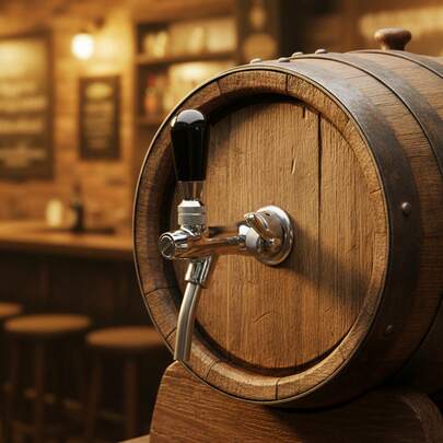 Flow Control Draft Beer Tap Faucet, G5/8 Thread Shank With 8mm (5/16") Hose Barb, Chrome Finish Beer Keg/Barrel Tap For Home Bar & Kegerator