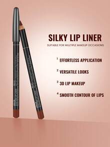 Pudaier 哑光裸色唇线笔，奢华丝绒柔滑唇膏，持久不晕染，适合勾勒唇形和填充唇部 - 06 - 查看 5