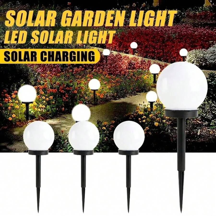 1/3PCS Solar Powered LED Bulb Lamp Energy Light Waterproof Outdoor Garden Light Street Solar Panel Ball Lights Lawn Yard Lamp - Lawn Lights - View 1