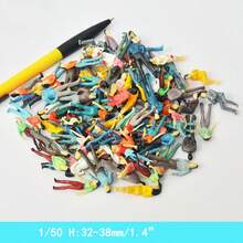 30pcs 1:50 (3.4~3.8cm) Mini Painted Resin Figurines, Suitable For Dollhouse Furniture, Railway Scene, Architecture And Diorama, Random Styles And Colors - Multicolor - View 9