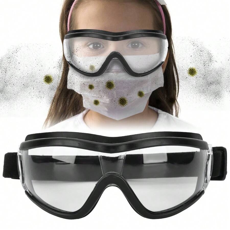 Gafas para niños, antivaho, a prueba de arena, a prueba de polvo, impermeables, adecuadas para niños y niños, a prueba de viento, a prueba de polvo y a prueba de viento para ciclismo. - Negro - Ver 1