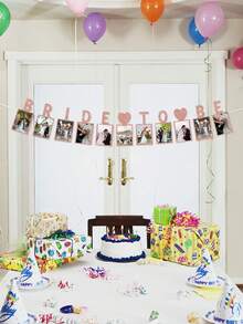 1 pieza Clip para foto de la novia, decoración de banner de foto de boda vintage - Multicolor - Ver 5