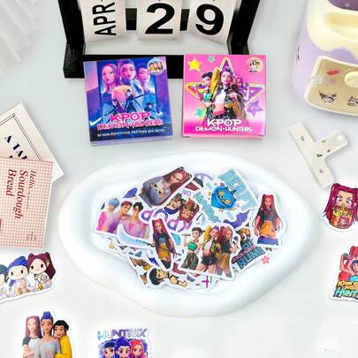 1 Box Cartoon Witch Hunting Anime Series Cartoon Stickers, Cute Creative Stickers For Scrapbooking - Random Style