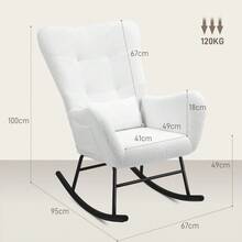 Living Room Chairs - White - View 5