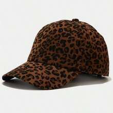 2025 New Fashion Streetwear Leopard Printing Baseball Cap Women Casual Party Headwear Outdoor UV Protection Sun Hat - 摩卡棕 - 查看 6