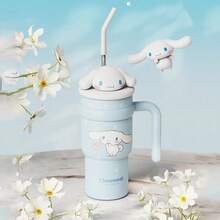 名创优品三丽鸥Hello Kitty、酷洛米、布丁狗 700毫升不锈钢保温杯，带吸管和提手，可爱卡通水瓶，圣诞礼物，适合车载、办公、旅行 - 彩色 - 查看 8