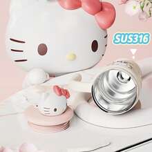 名创优品三丽鸥Hello Kitty、酷洛米、布丁狗 700毫升不锈钢保温杯，带吸管和提手，可爱卡通水瓶，圣诞礼物，适合车载、办公、旅行 - 彩色 - 查看 7