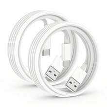 1/2/5条装 USB-A 转 USB-C 3.3 英尺/100 厘米充电线，快充数据线，兼容 17/16/15 Pro Max Plus - 白色 - 查看 12