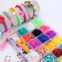 Bộ 800 dây chun, bộ dụng cụ tự làm vòng tay tình bạn, đồ dùng thủ công, ý tưởng trang trí ngày lễ. - Nhiều màu - Xem 5