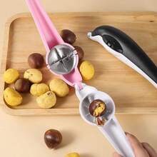 栗子开壳器，坚果夹，不锈钢十字栗子夹，坚果工具，适用于栗子、核桃、杏仁及各种坚果的开壳、去皮、剥壳，厨房小工具 - 彩色 - 查看 4