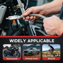 1SET Motorcycle Brake Bleeding Hose, Brake Bleeder Kit With One Way Check Valve, Universal Clutch Bleeding Hose Replacement, Vehicle Repair Accessories For Brake Bleeding & Hydraulic Clutch Systems - A - 查看 4