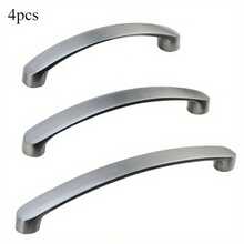 4pcs Dresser Wardrobe Handle Aluminum Drawer Pulls Kitchen Cupboard Drawer Handles Furniture Handle Hardware 96mm/128mm/160mm/192mm - A - View 1