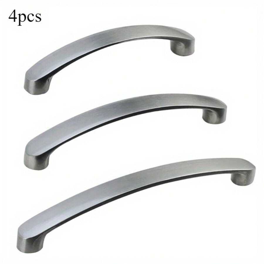 4pcs Dresser Wardrobe Handle Aluminum Drawer Pulls Kitchen Cupboard Drawer Handles Furniture Handle Hardware 96mm/128mm/160mm/192mm - A - View 1
