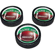 - Suministros para fiestas de fútbol, platos de cena de fútbol (36 unidades),41042080 - Neblina azul - Ver 2