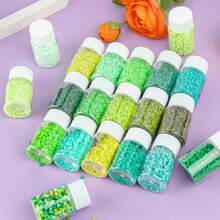 Bộ 1100 hạt nhựa dẻo 2.6mm, thích hợp để tự làm trang sức sáng tạo, vòng tay, mặt dây chuyền, đồ trang trí, món quà hoàn hảo cho người thích nung chảy hạt nhựa Perler. - đánh vần doudou - Xem 9