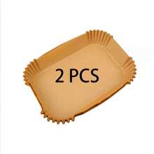 50/100 Pcs Disposable Air Fryer Liners - Rectangular Oil-Proof Parchment Paper For Dual-Basket Air Fryers - Multicolor - View 14