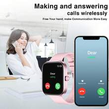 Smartwatch With Functions Including Call Answering, Message Alerts, Music Control, Remote Camera, Step Counter, Calorie Tracker, Multiple Sports Modes, Alarm, Incoming Call And Message Notifications, Compatible With Android And IOS Systems. - Multicolor - View 3