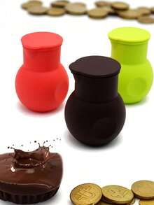 Silicone Chocolate Melter, Microwave Heating And Pouring Candy Butter Heater, Suitable For Mold Heating Sauce, Cream, Silicone Baking Containers, No Electricity Required, Easy To Clean, Suitable For Baking And Cooking, Kitchen Accessories, Baking Tools And Equipment, Cake Baking Accessories, Baking Molds, Chocolate Molds, Food - Multicolor - View 2
